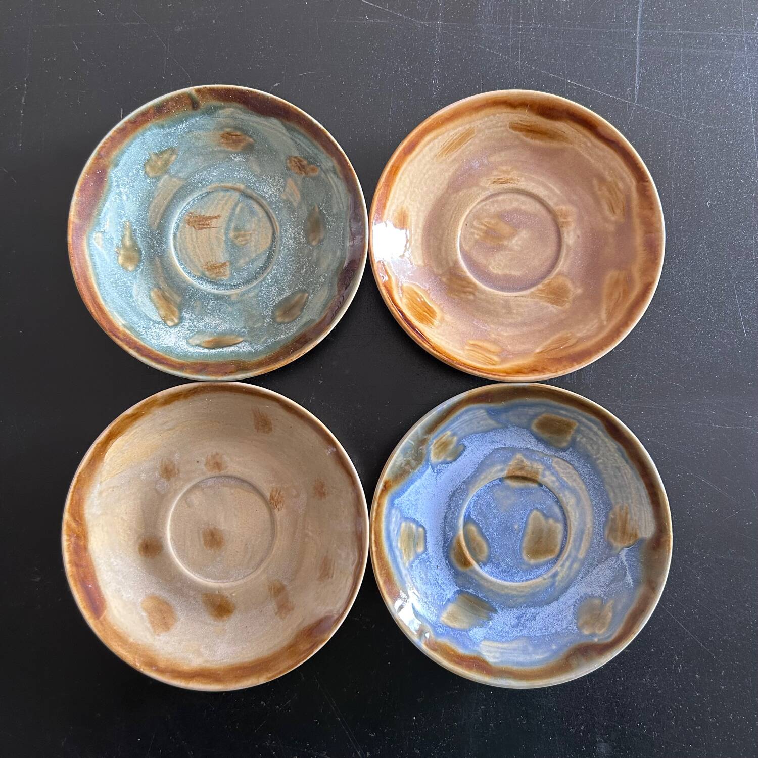 Set of 4 handmade plates