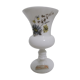 White opaline cut with flowers Creation Clary Paris