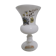 White opaline cut with flowers Creation Clary Paris