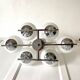 Lustre space age , design italien , chrome et verre