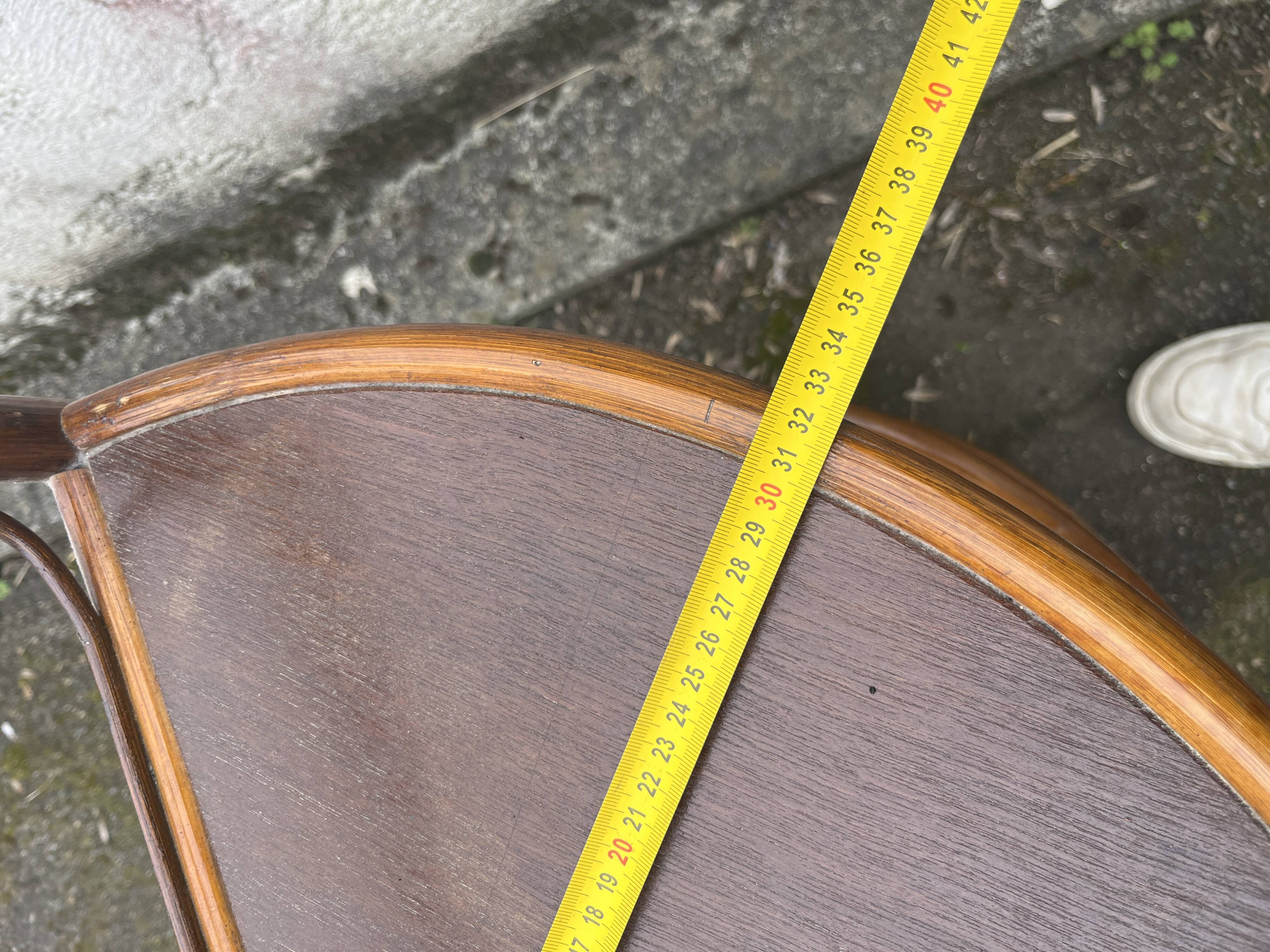 Vintage rattan corner shelf 87 cm