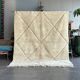 Large white Moroccan Berber rug