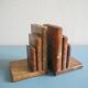 paire serre livres albâtre déco vintage alabaster bookends