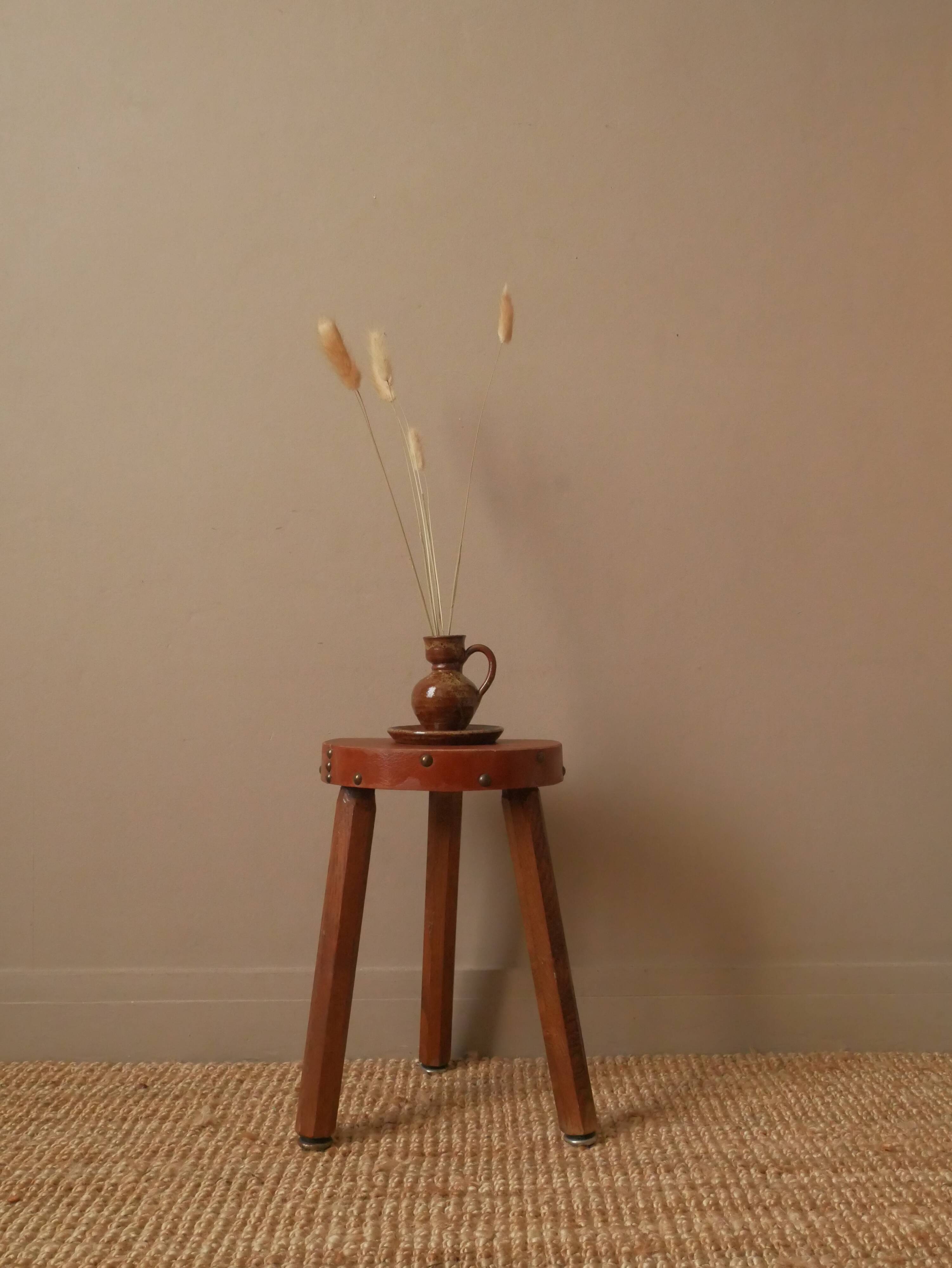 Soliflore candle holder in vintage stoneware ceramic handmade pottery Scandinavian country spirit