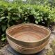 Large wicker and brass basket by Gabriella Crespi from the 1960s.