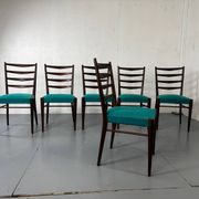 Mid-century modern Danish teak dining chairs from the 1950s, set of 6.