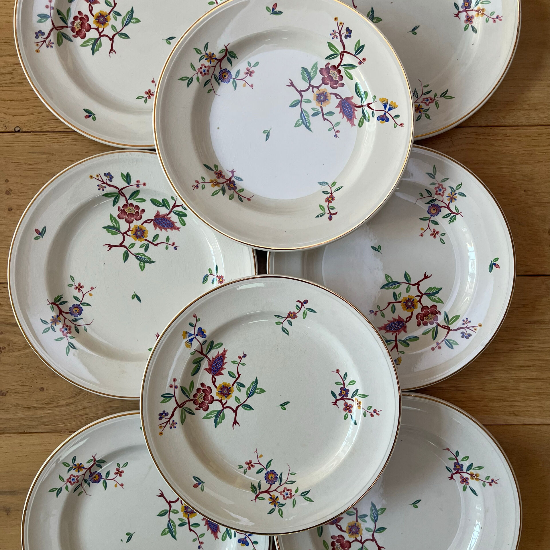 8 flat plates Luneville Chantilly