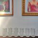 Vintage molded glass beer mugs or juice glasses with handle