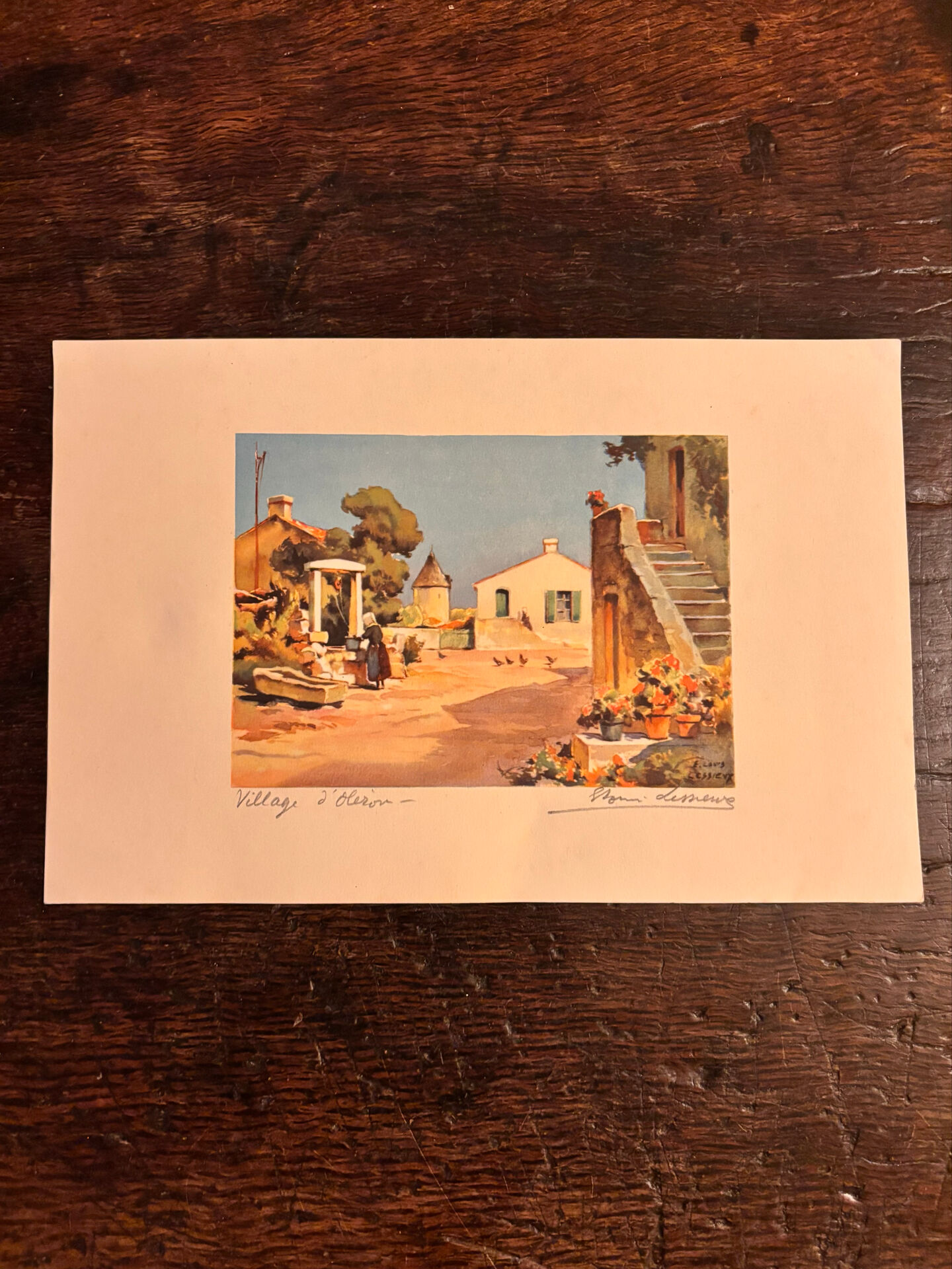 2 Estampes Anciennes / Lithographies. Île d'Oléron par Louis Lessieux