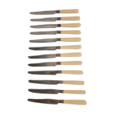 Set de 12 couteaux à fromage ancien virole argent
