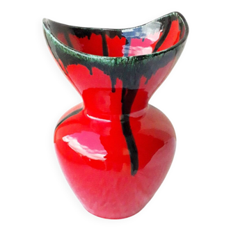 Vase rouge céramique
