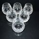 Lorraine crystal cut cognac glasses set of 6 in the style of Tommy Lemberg.