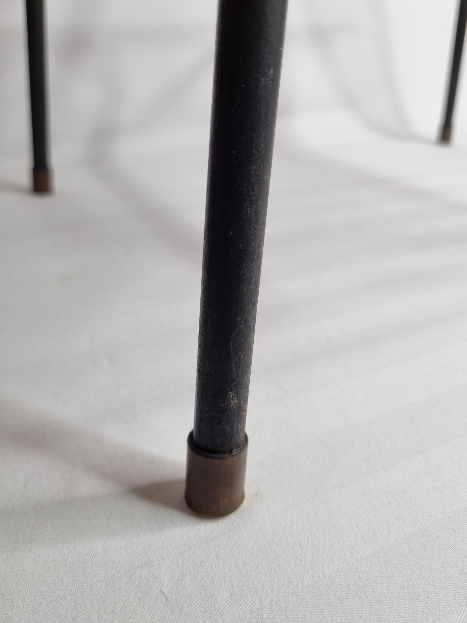 Vintage coffee table and door reviewed in glass and metal, 50s
