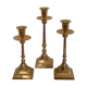 Lot of vintage Scandinavian brass candlesticks