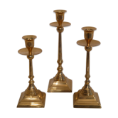 Lot of vintage Scandinavian brass candlesticks