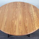 Ercol round drop leaf dining table - black leg, 1960