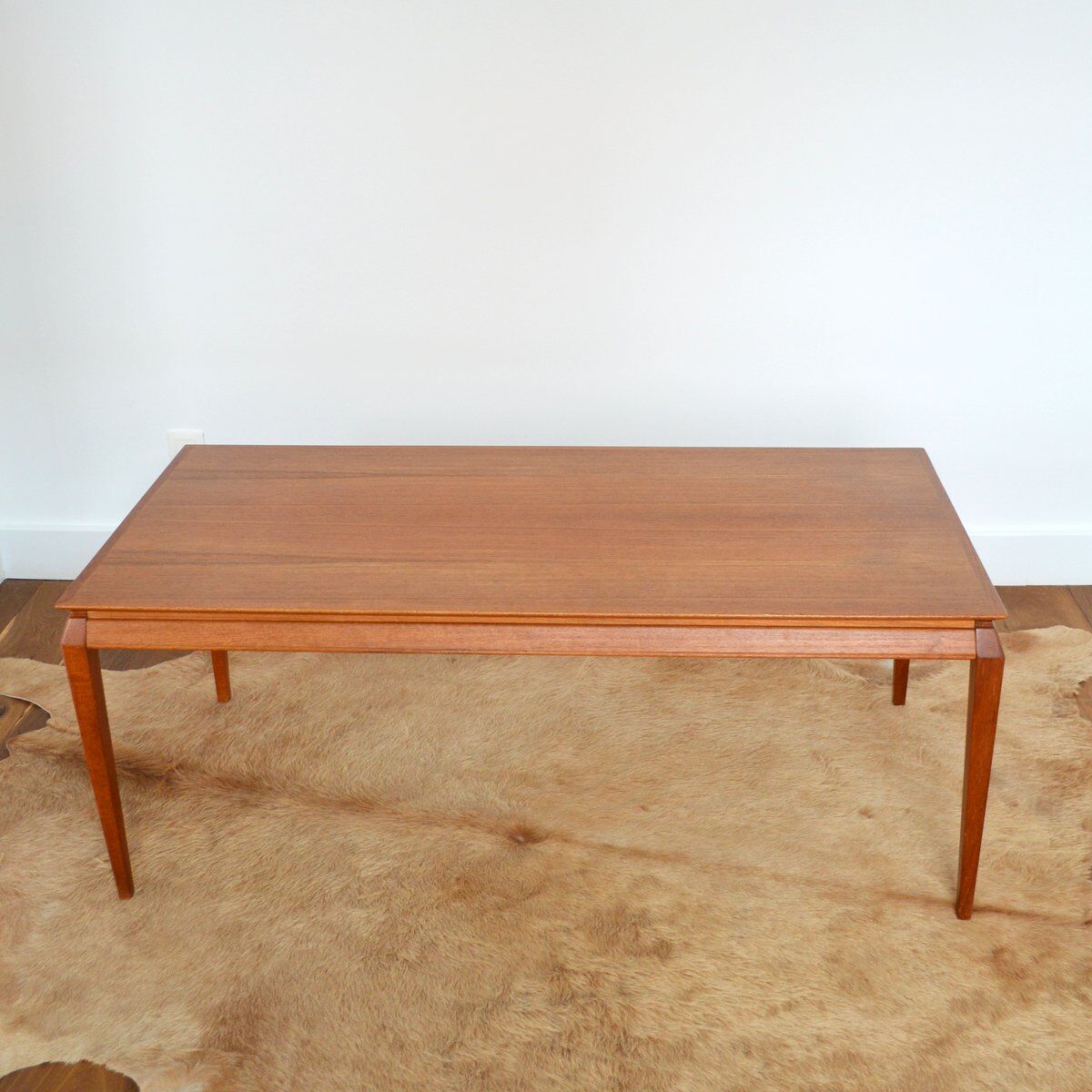 Scandinavian coffee table Danish teak vintage 1960s