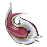 Sommerso Murano Glass Vase Ascribable to Poli for Seguso, Italy