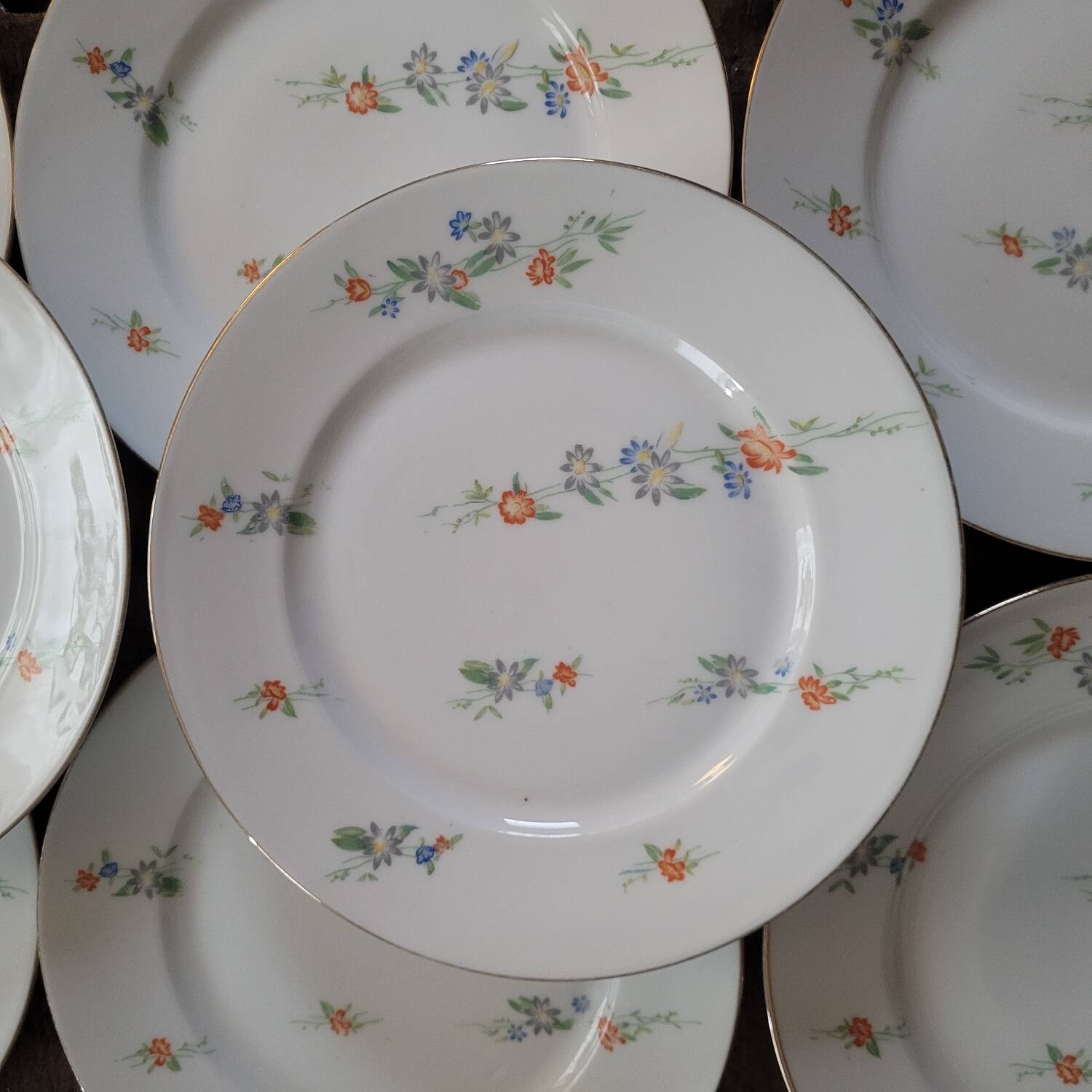 8 flat plates Limoges 60s