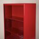 Double-face rotating display cabinet in red lacquer by Arflex, 1980s