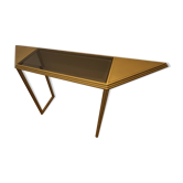 Brass and smoked glass console table by Italchrome, Italy, 1970s