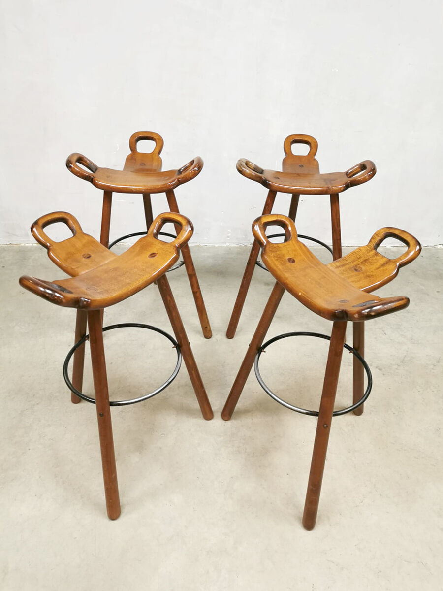 Midcentury brutalist spanish barstools