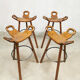 Midcentury brutalist spanish barstools
