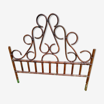 Curved wooden headboard