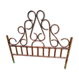 Curved wooden headboard