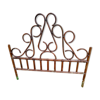 Curved wooden headboard