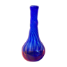 Vase soliflore en verre soufflé bullé bleu