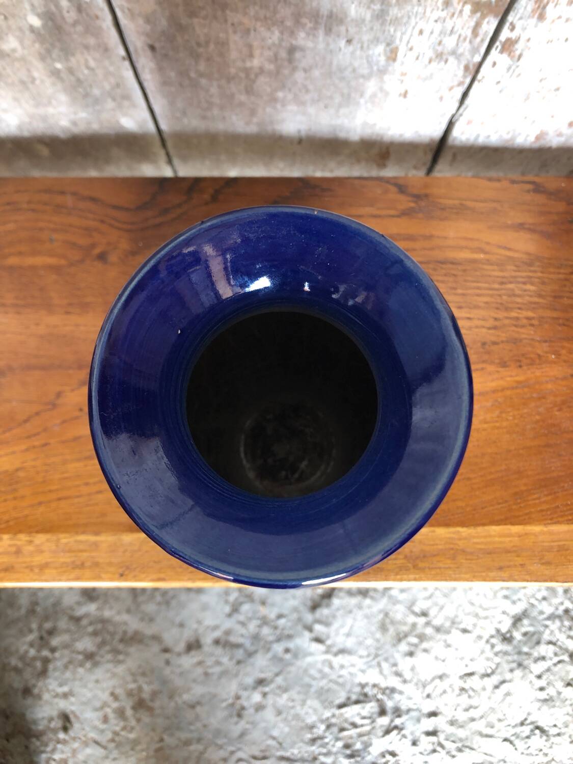 Old Alsace Vase ANNE EHRET Gray Blue Sandstone Decor Vintage Flowers #A766