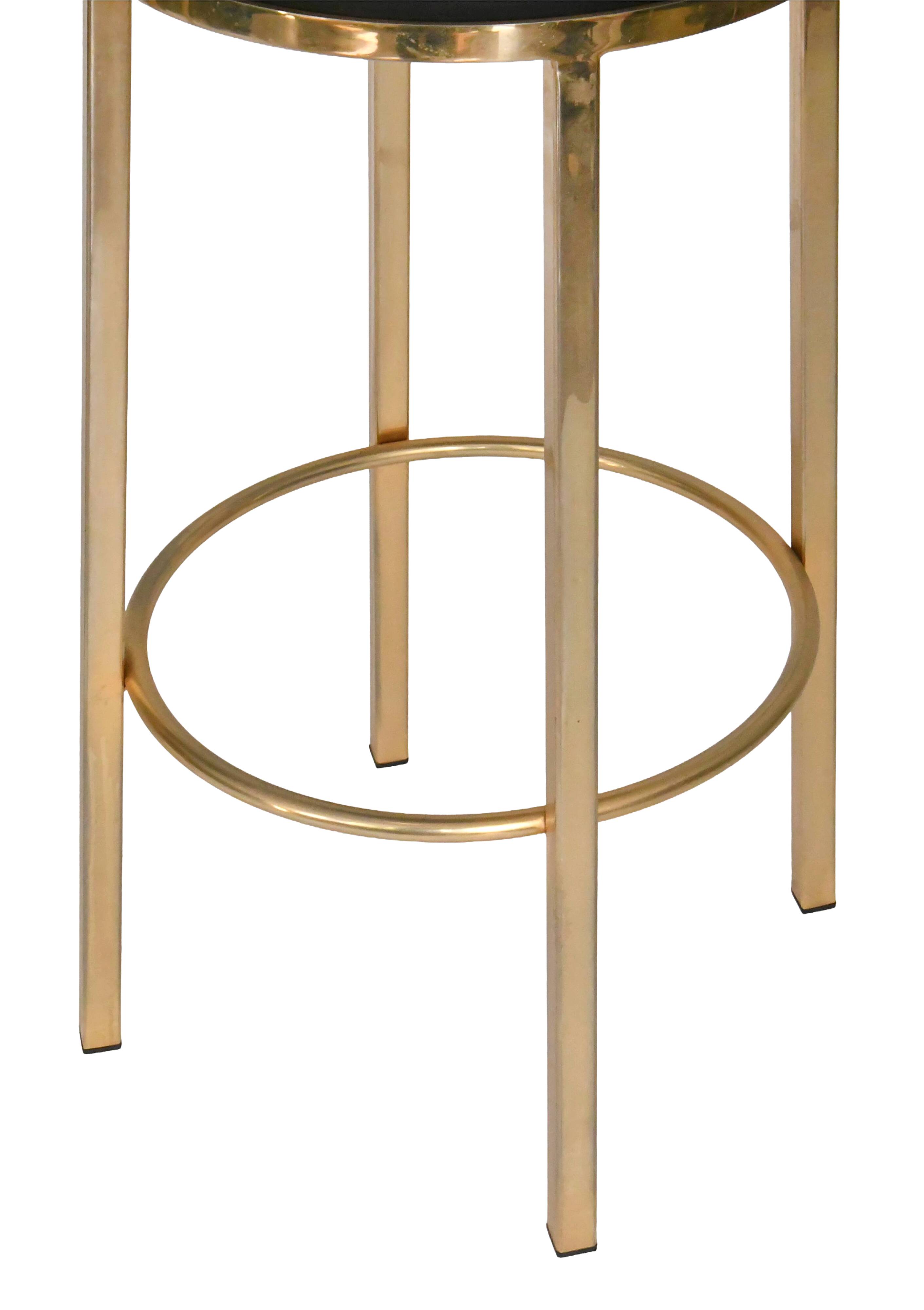 Bar in black lacquer and gilded brass by Jean-Claude Mahey for Maison Romeo.