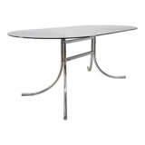 Table en verre fumé 1970