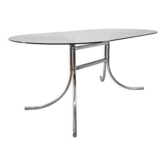 Smoked glass table 1970