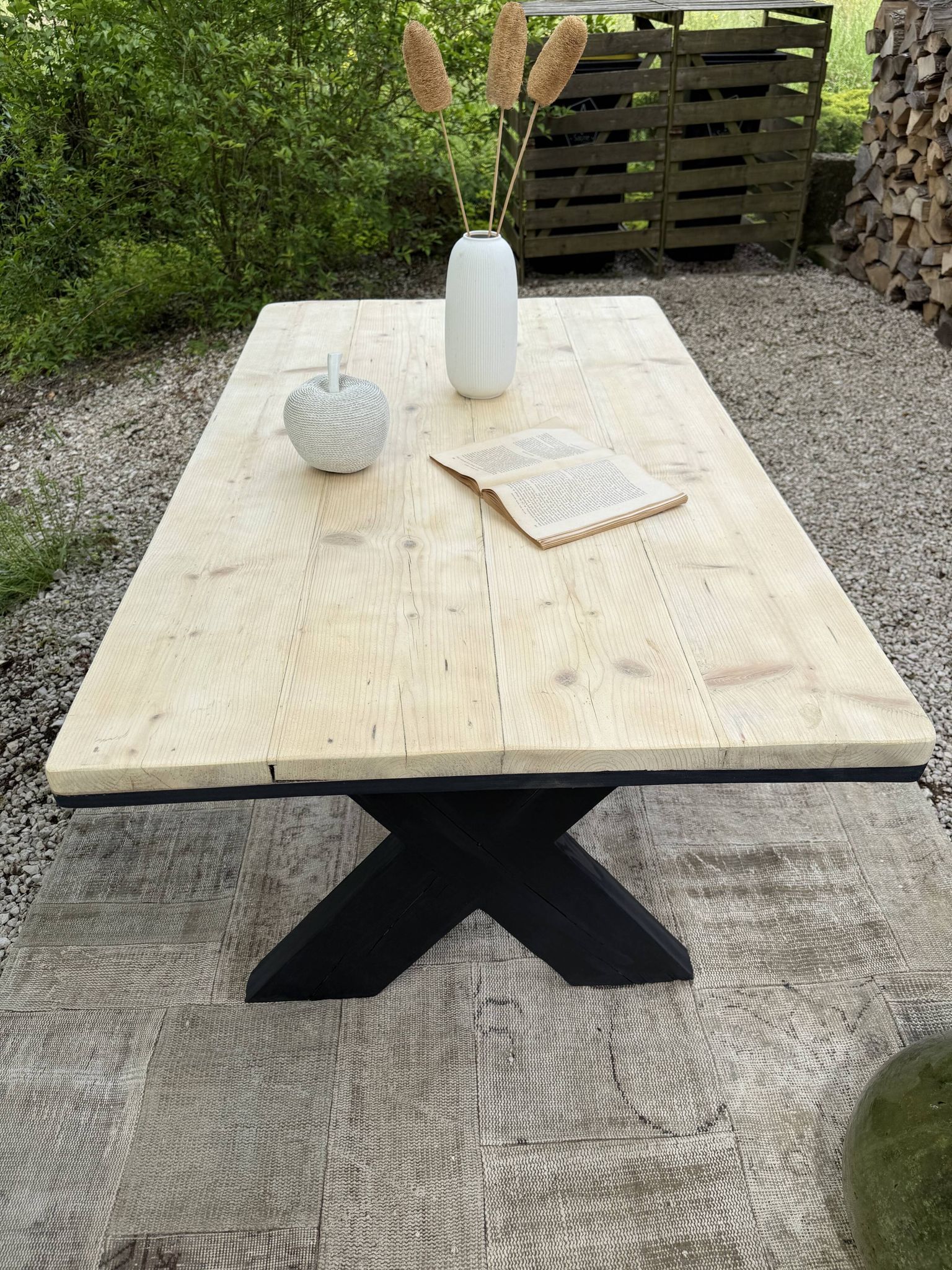Table bois ancienne rénovée