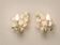 Pair of vintage floral wall sconces in white metal – Florentine style