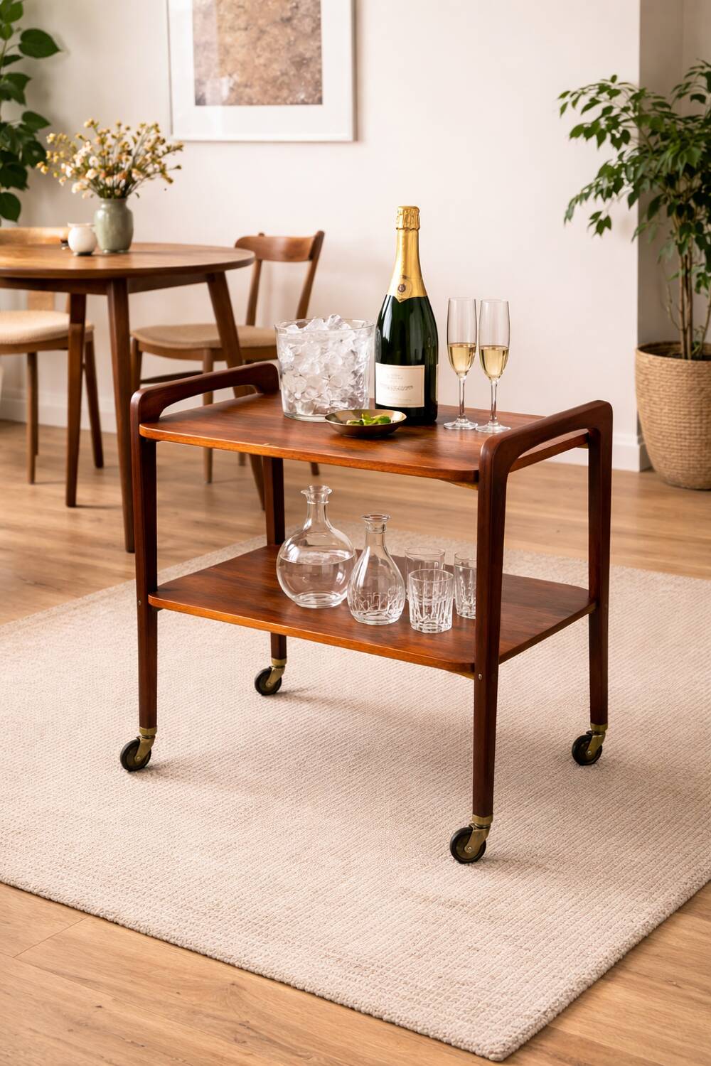 Bar / rolling trolley – Opal small furniture – Scandinavian design 1960