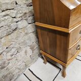 Scrétaire commode galbé marqueté