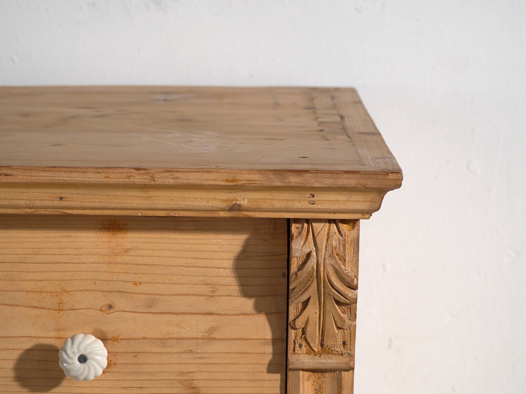 Rustic antique pine commode, Central Europe, around 1900