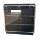 Vintage black and gold TV cabinet from the 70s/80s
