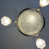 Art Deco glass foot chandelier