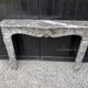 Louis XV fireplace in grey Saint Anne marble, 18th century.