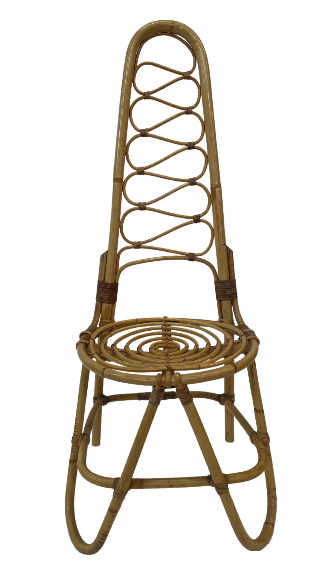 Chaise vintage en rotin Rohe Noordwolde