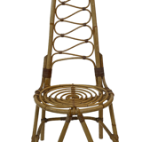 Chaise vintage en rotin Rohe Noordwolde