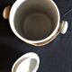 Vintage porcelain milk pot rattan handle
