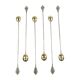 Set of neoclassical cocktail spoons, silver-plated brass, G.A.B., Sweden, 1930s