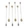 Set of neoclassical cocktail spoons, silver-plated brass, G.A.B., Sweden, 1930s
