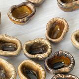 24 flambéed ceramic snail cups