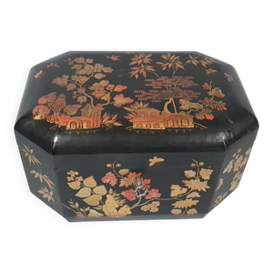 Boite à thé bois laqué